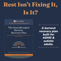 Neurodivergent burnout recovery plan printable guide cover for ADHD and autistic adults