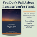 The Cool-Down Window guide cover — crescent moon over a dusk ridge, navy title panel