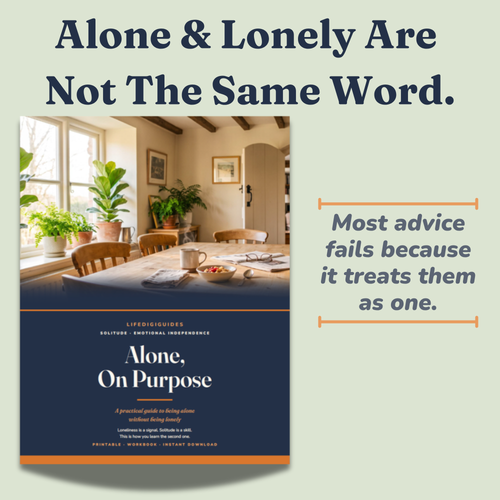 Alone On Purpose printable solitude and loneliness guide cover