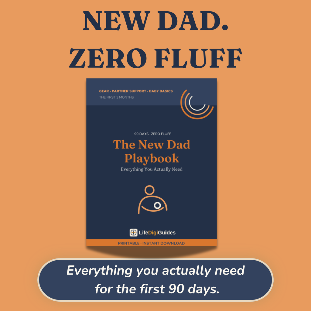 The New Dad Playbook printable guide for new fathers cover
