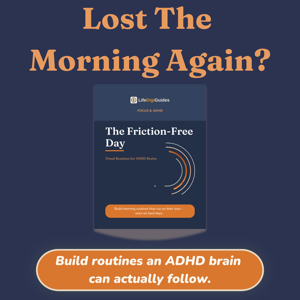 The Friction-Free Day ADHD visual routines guide cover