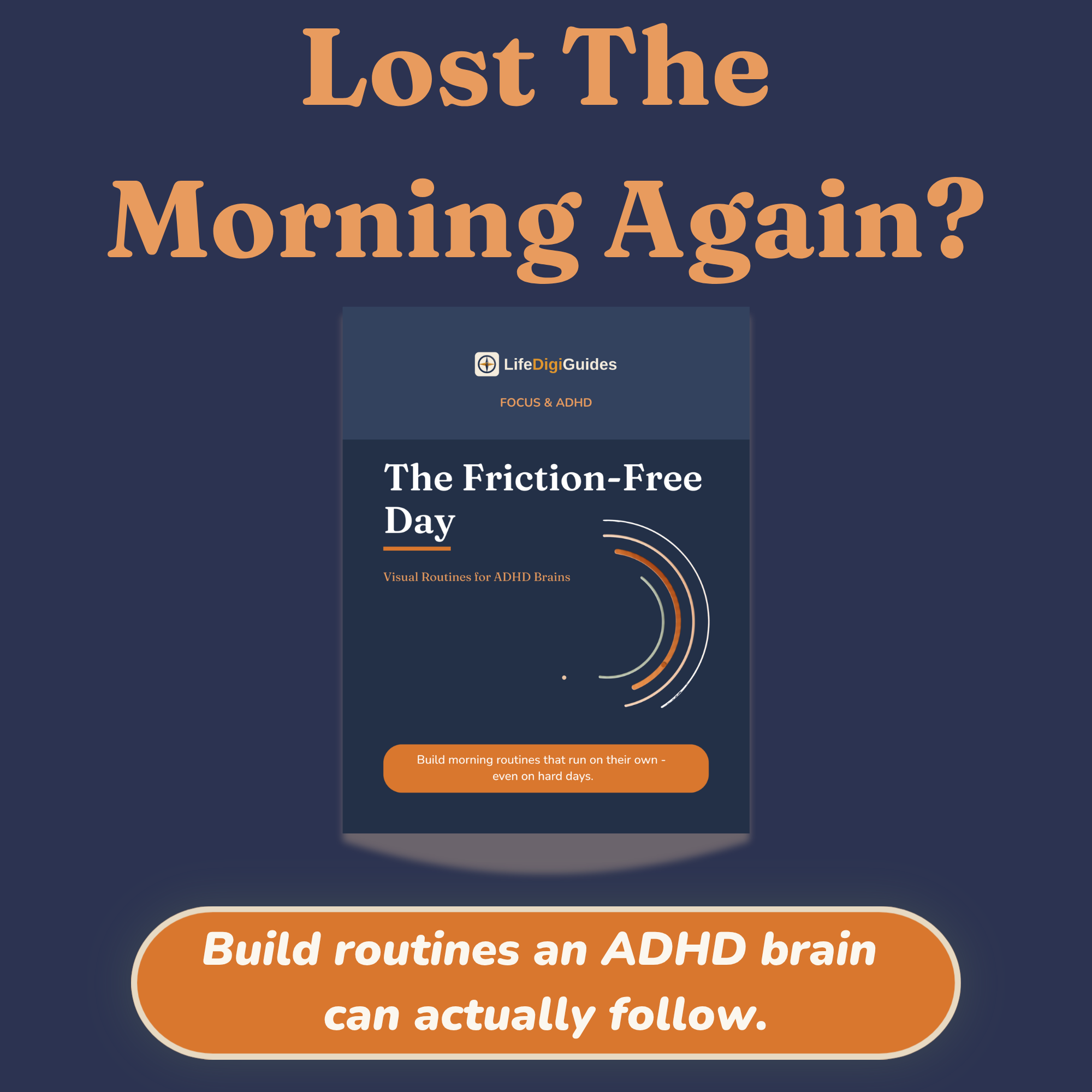 The Friction-Free Day ADHD visual routines guide cover