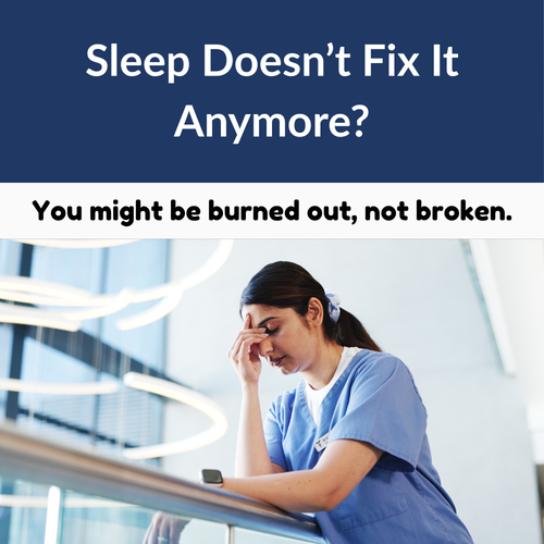 Cover of Burned Out, Not Broken, a CBT burnout recovery workbook for professionals