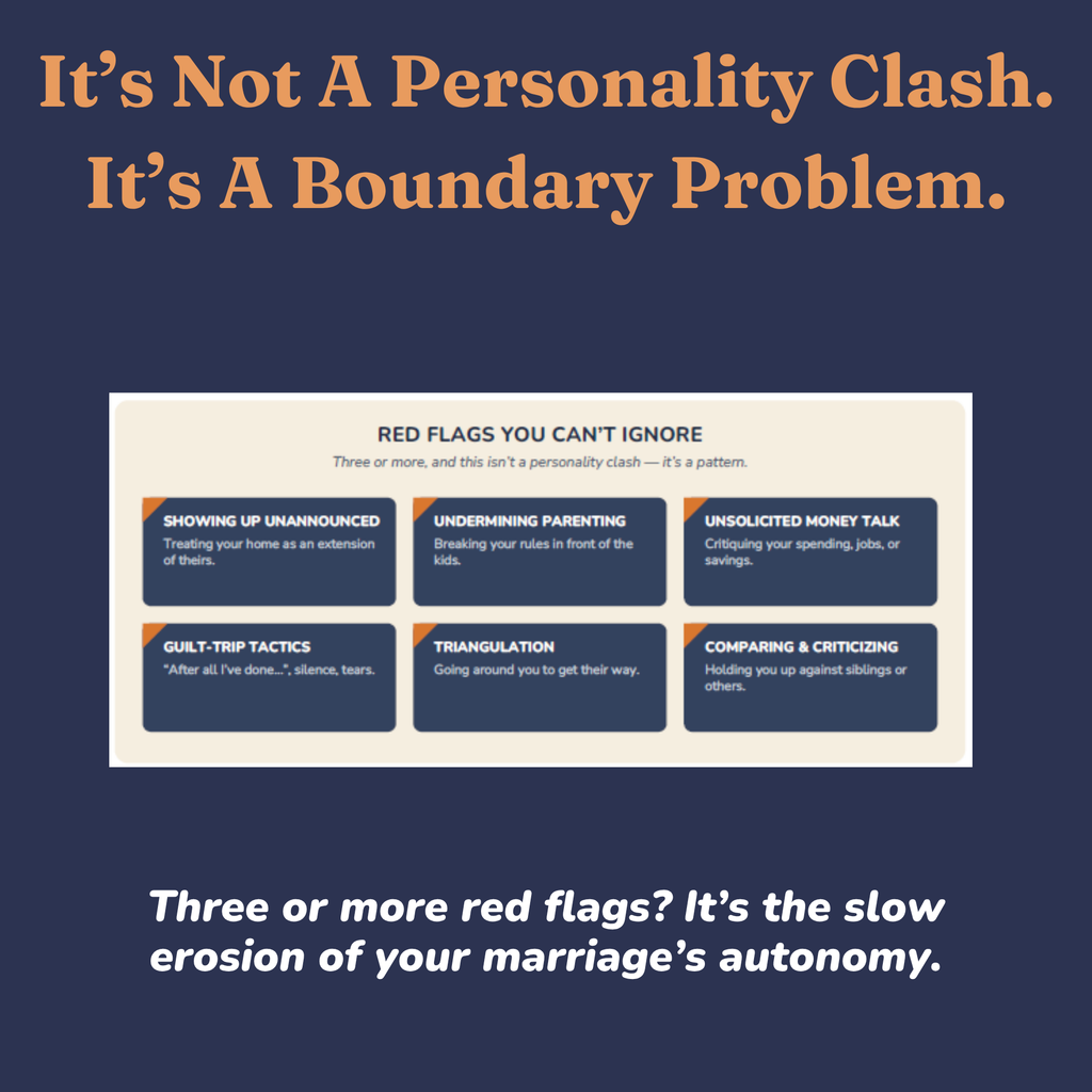 Red-flag in-law behaviors: unannounced visits, parenting overrides, guilt-trips and triangulation