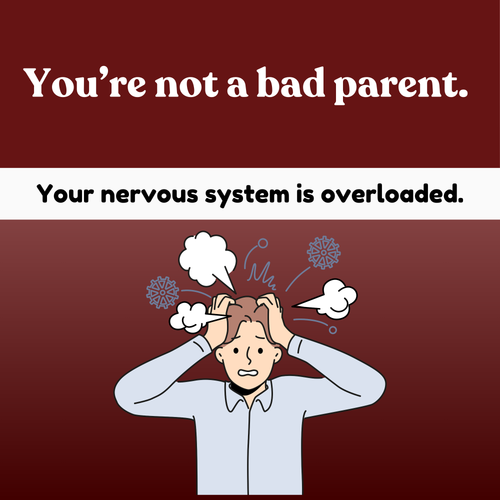 Physiological sigh breathing tool reference card for stressed parents