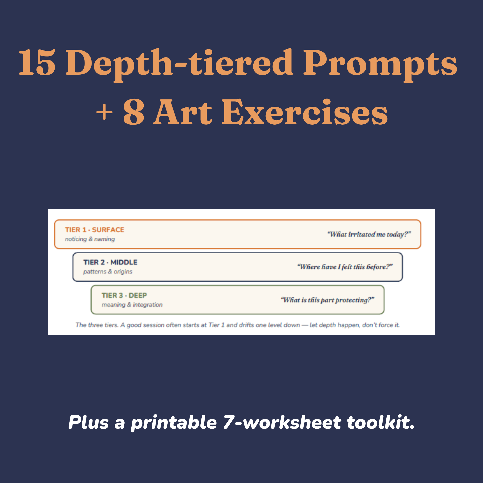 Overview of what is included in the shadow work and creative journaling guide