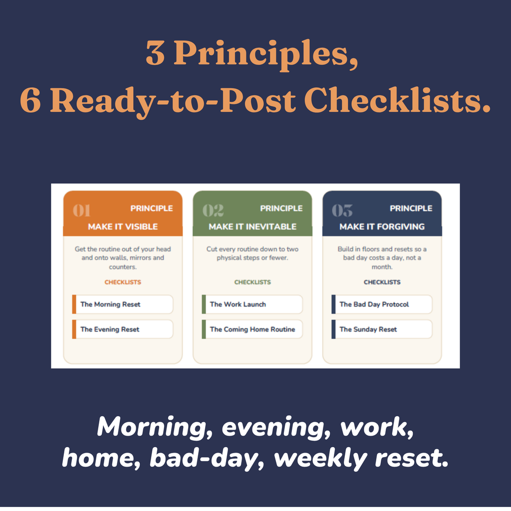 Overview of the three principles and six routines inside the guide