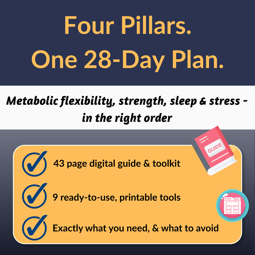  Printable 28-day habit tracker and sleep reset checklist from the Strong, Not Smaller guide