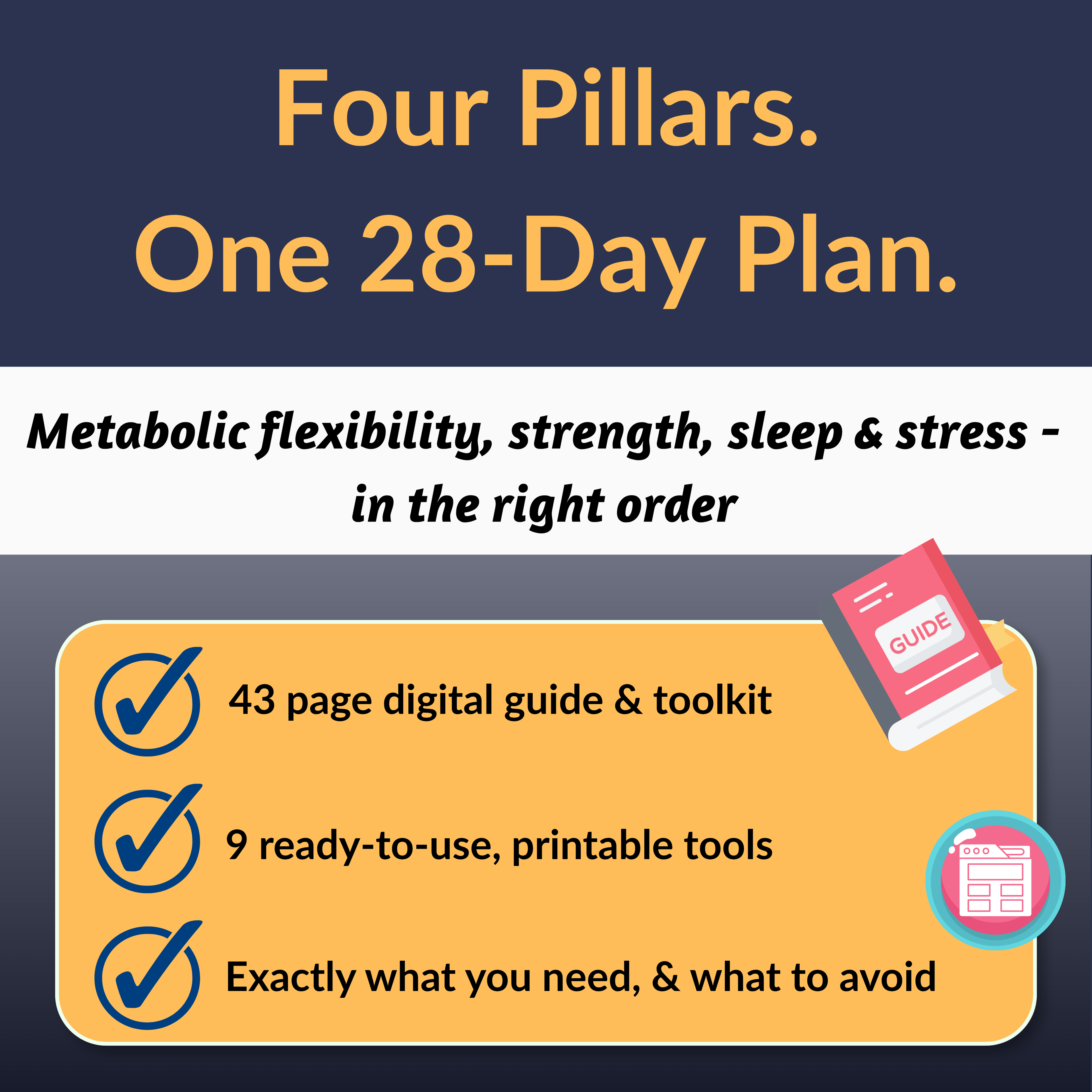  Printable 28-day habit tracker and sleep reset checklist from the Strong, Not Smaller guide