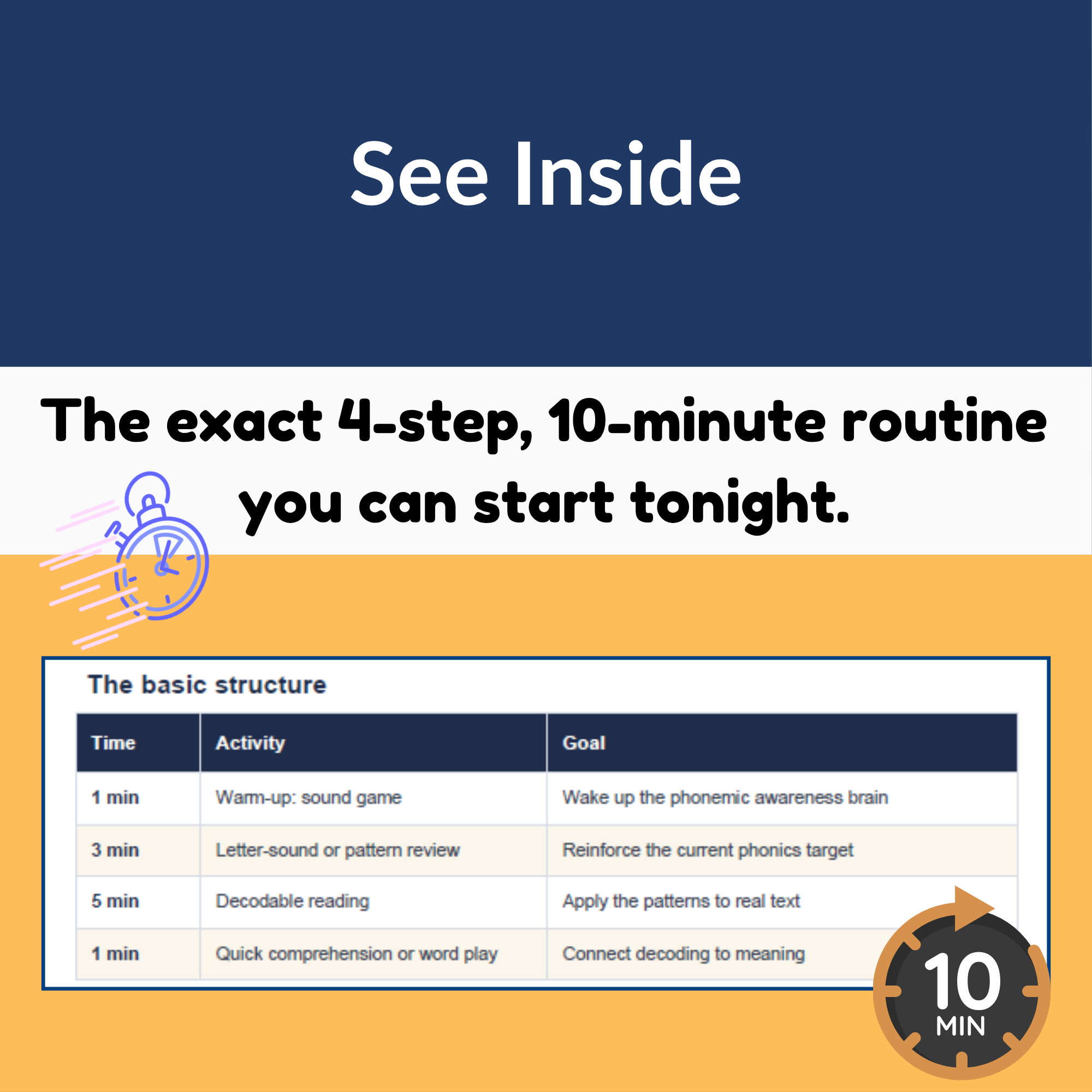 CVC word list and decodable sentence strips printable for early reading practice
