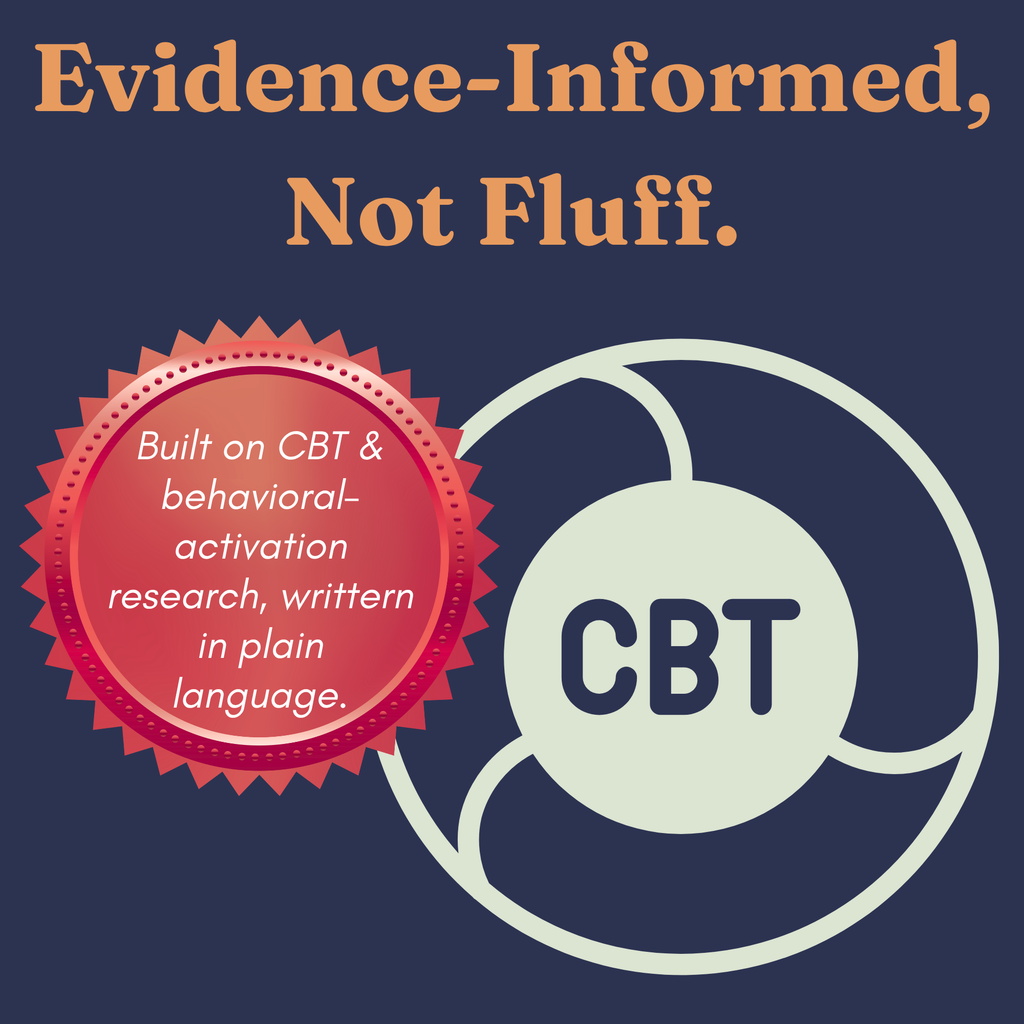Evidence-informed burnout guide grounded in CBT and behavioral activation
