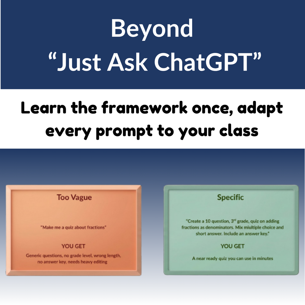 Comparison of a vague prompt versus a specific teacher prompt