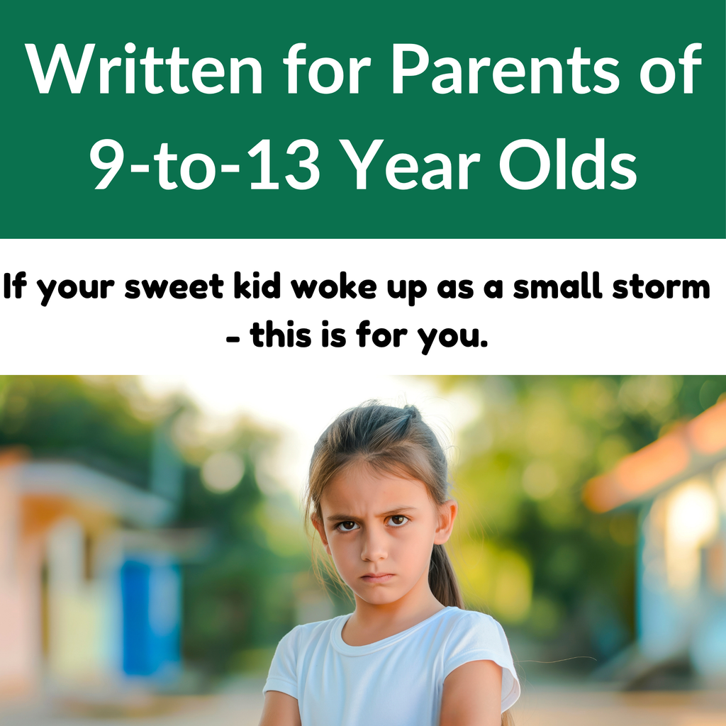 Description of who the guide is for: parents of moody tweens aged 9 to 13