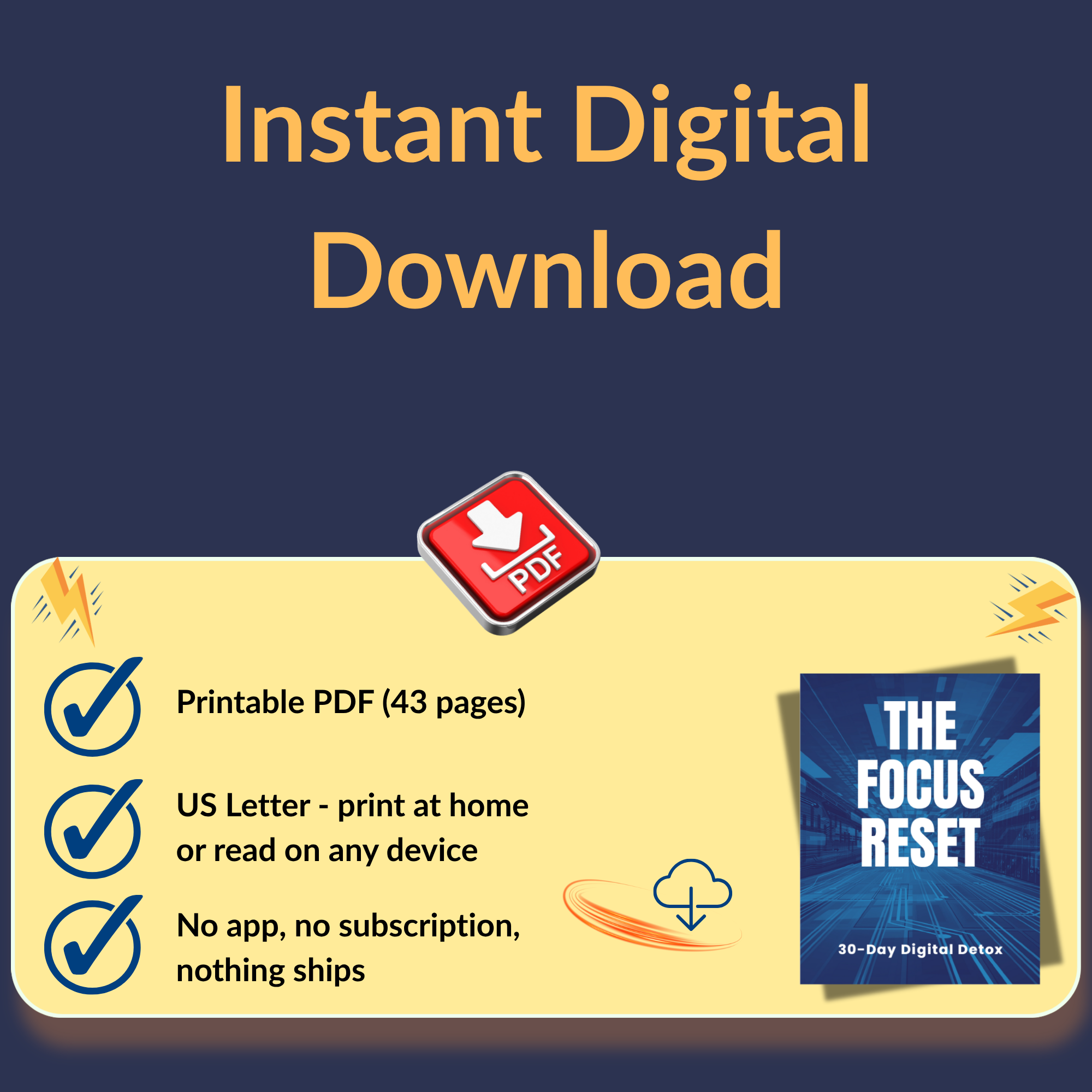The Focus Reset — A 30-Day Digital Detox Guide & Tracker