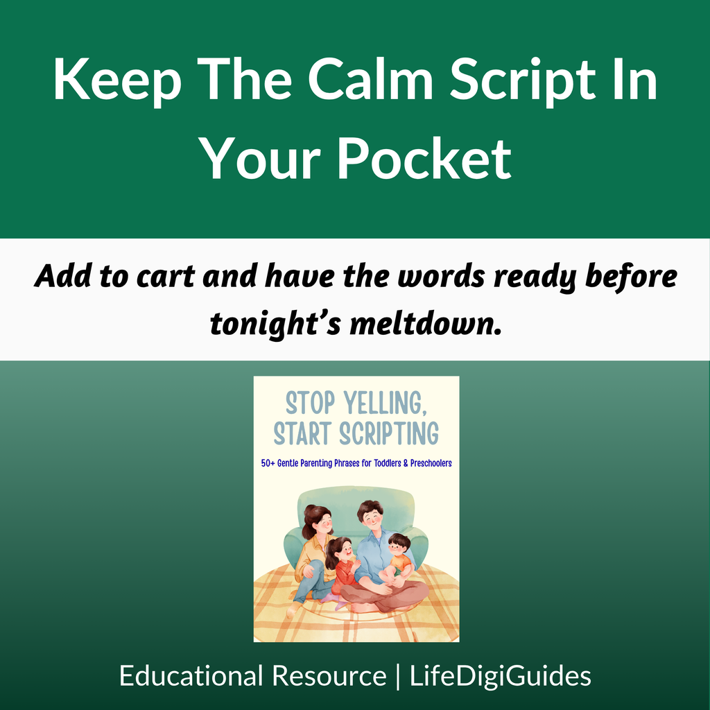 Stop Yelling, Start Scripting — 50+ Gentle Parenting Phrases for Toddlers & Preschoolers