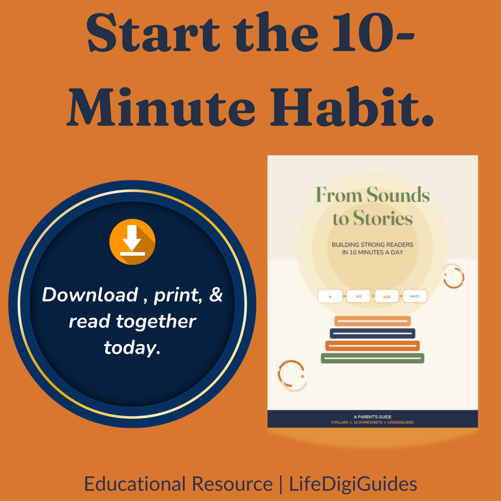 Download the From Sounds to Stories early reading guide for parents