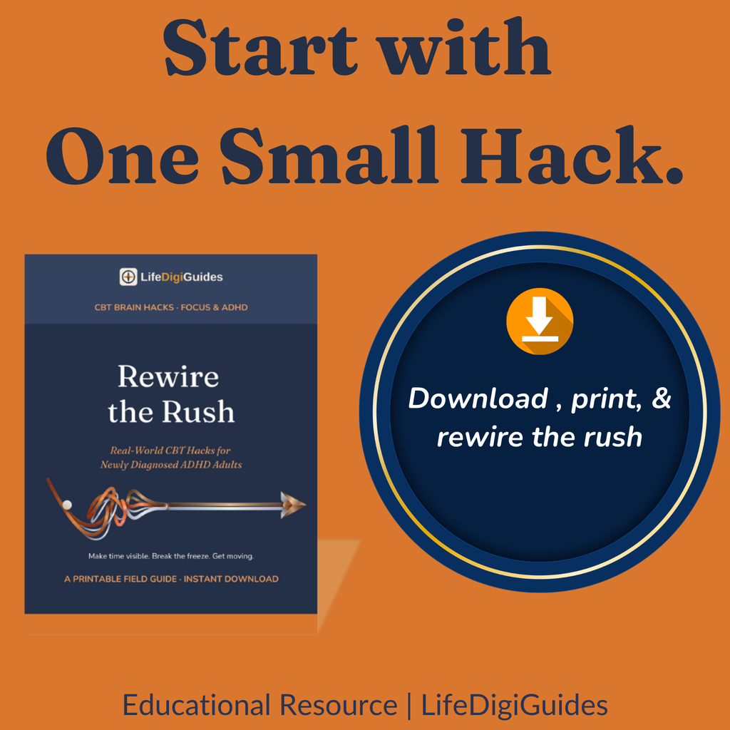 Download the Rewire the Rush adult ADHD CBT guide