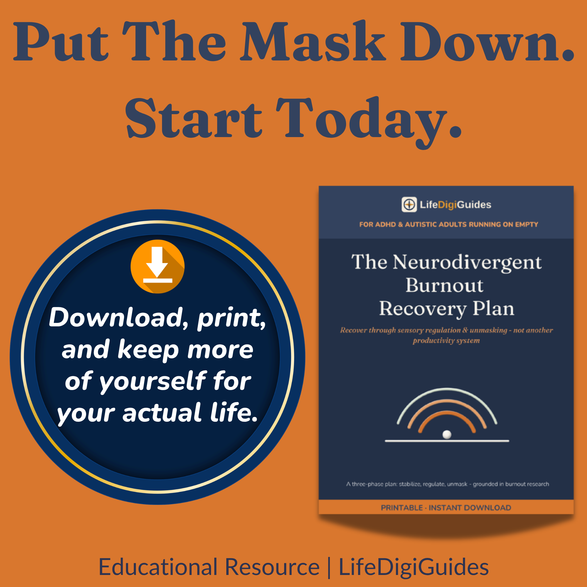 Download The Neurodivergent Burnout Recovery Plan printable guide