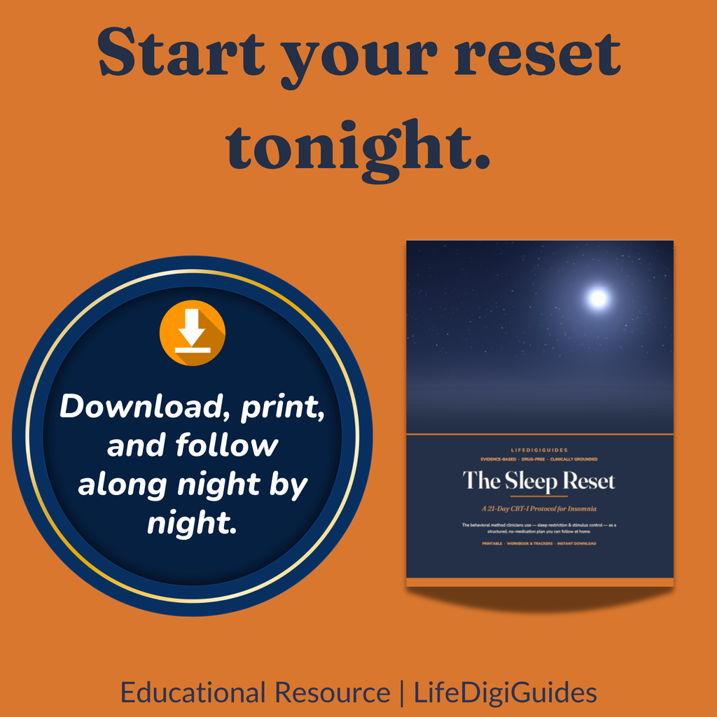 Download the Sleep Reset CBT-I insomnia workbook and toolkit