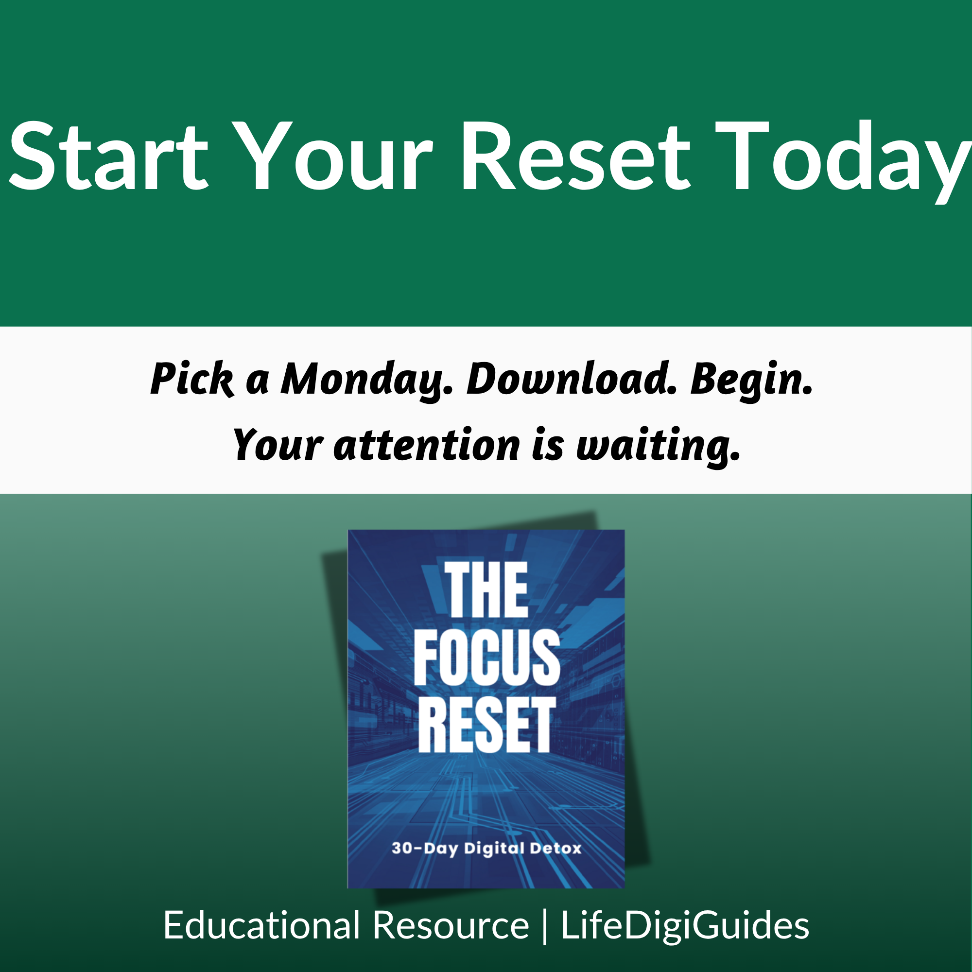 The Focus Reset — A 30-Day Digital Detox Guide & Tracker