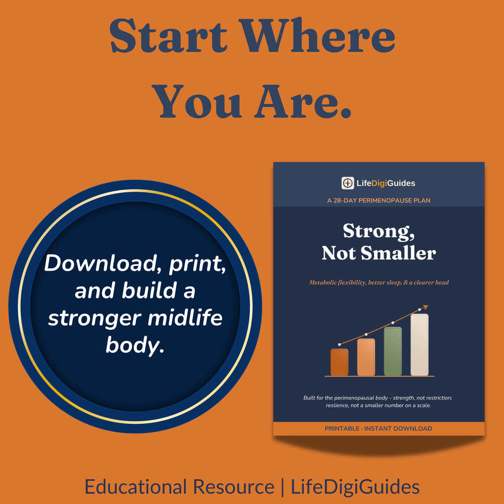 Download the Strong, Not Smaller perimenopause plan