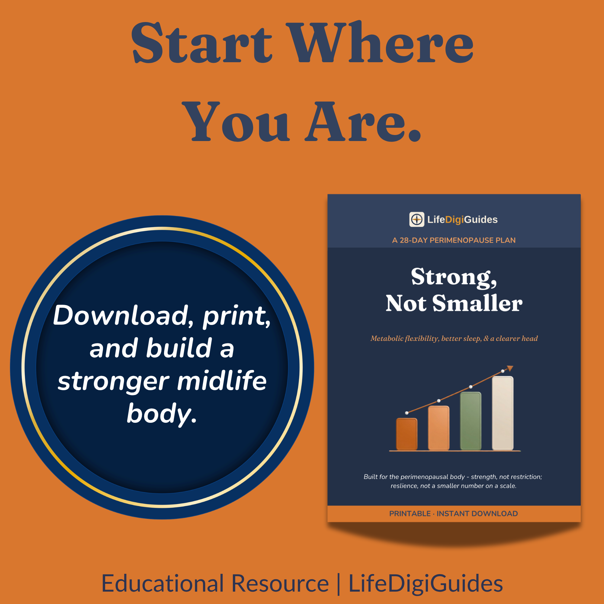 Download the Strong, Not Smaller perimenopause plan