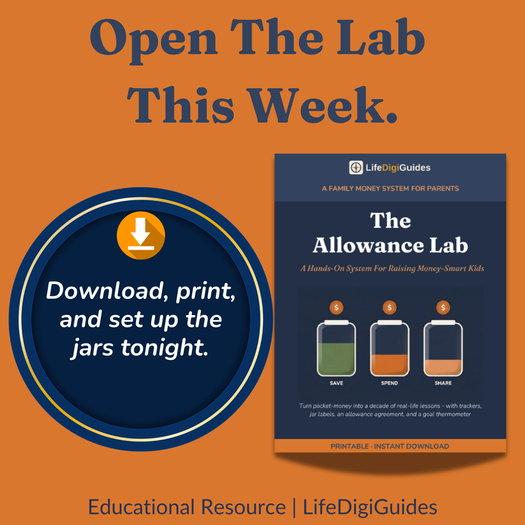Download the Allowance Lab kids money system printable