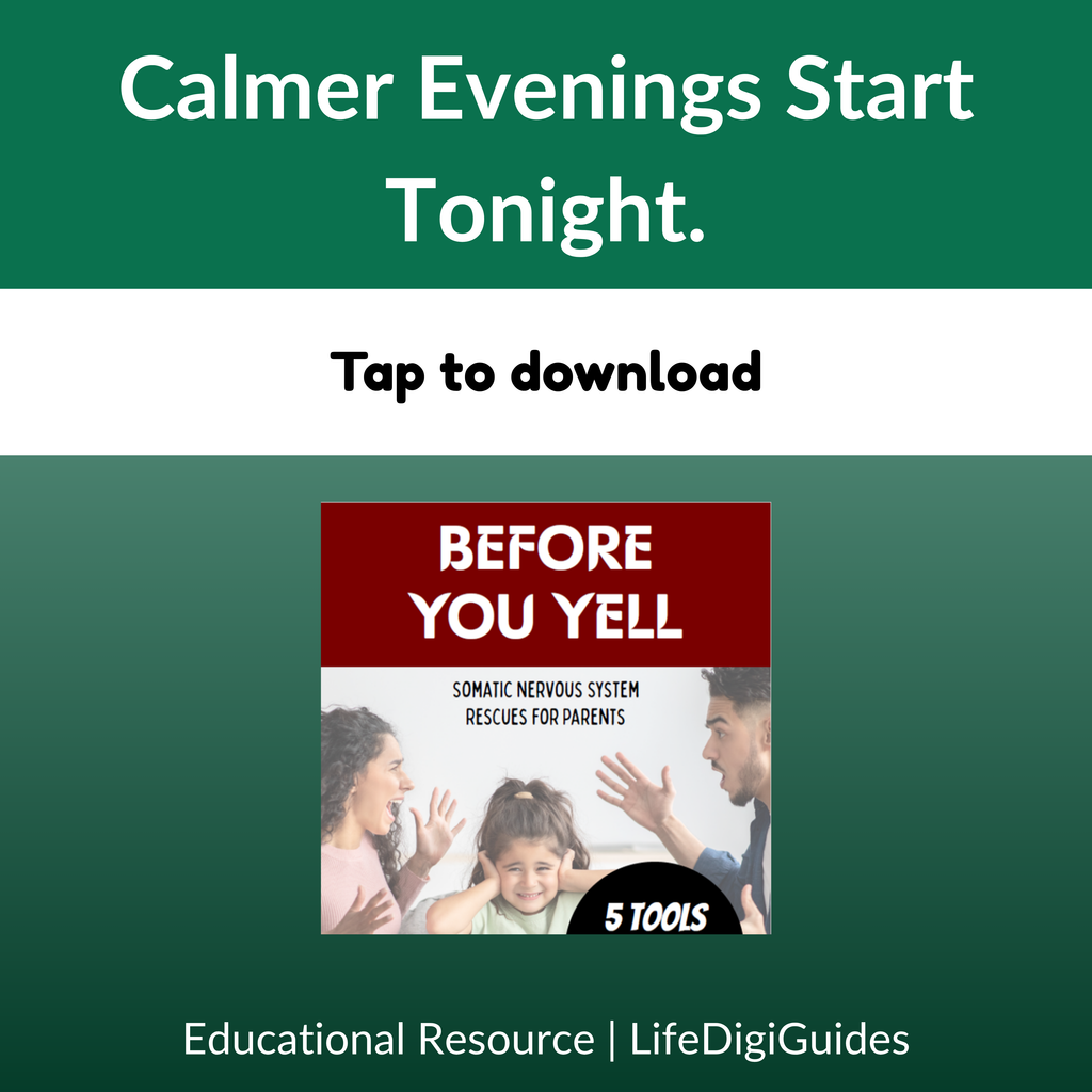 Before You Yell digital download instant delivery PDF for parents