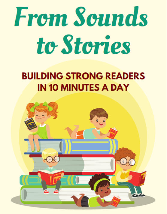 Learn to read phonics guide for kids, printable PDF cover