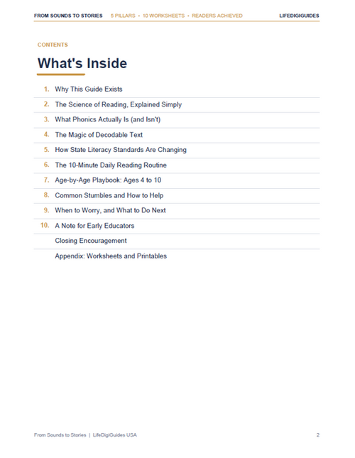 From Sounds to Stories - Building Strong Readers in 10-Minutes a Day