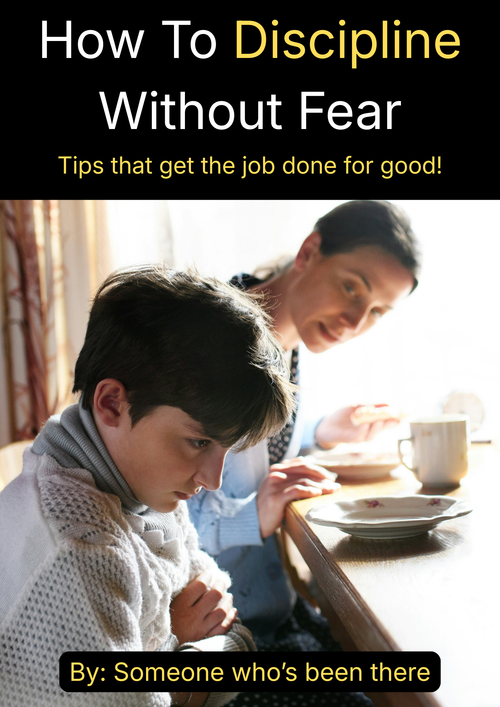 How to discipline your child without fear parenting guide, printable PDF cover